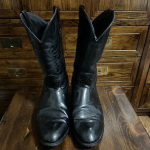 LAREDO 4240 Men's Paris Black Round Toe Western Cowboy Boots Slip Soles SZ 11.5